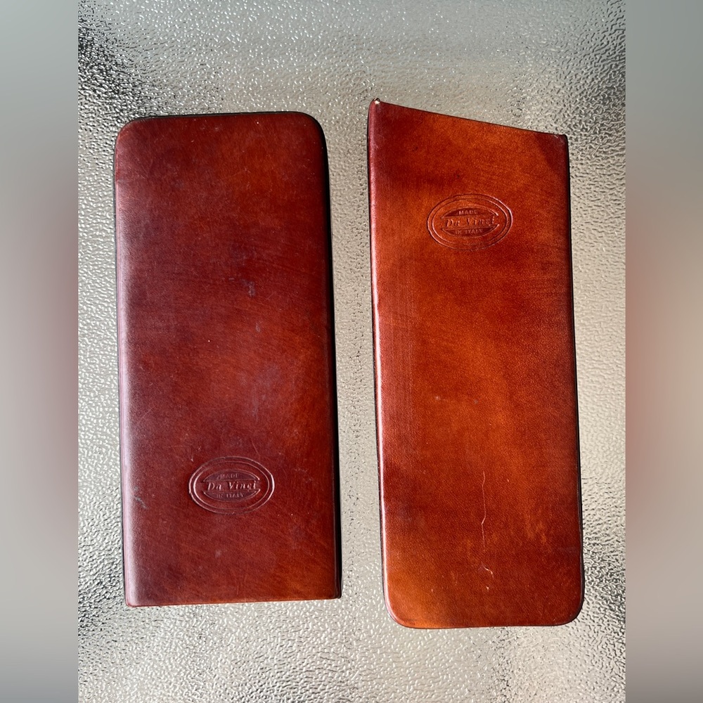 VINTAGE DA VINCI MADE IN ITALY LEATHER CIGAR CASE BROWN